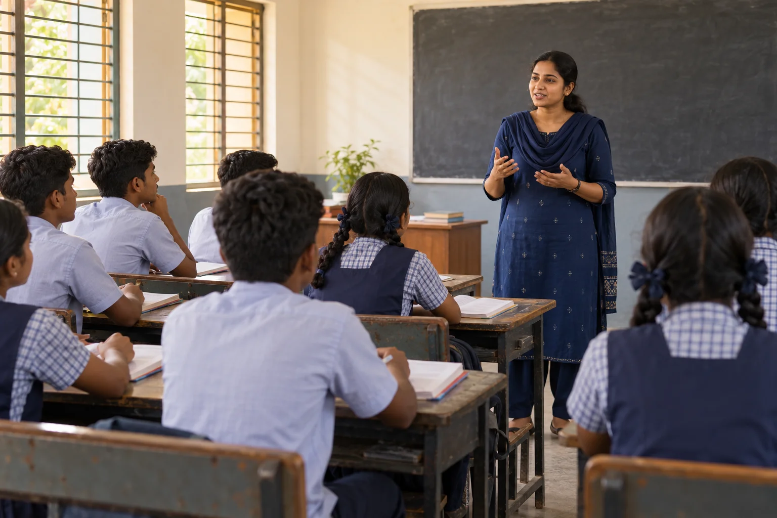 Illustrative classroom learning scene